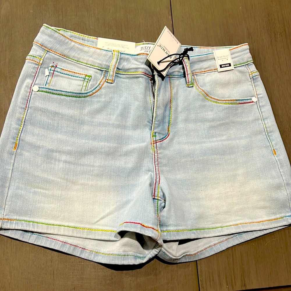 Judy Blue Rainbow Shorts - NWT